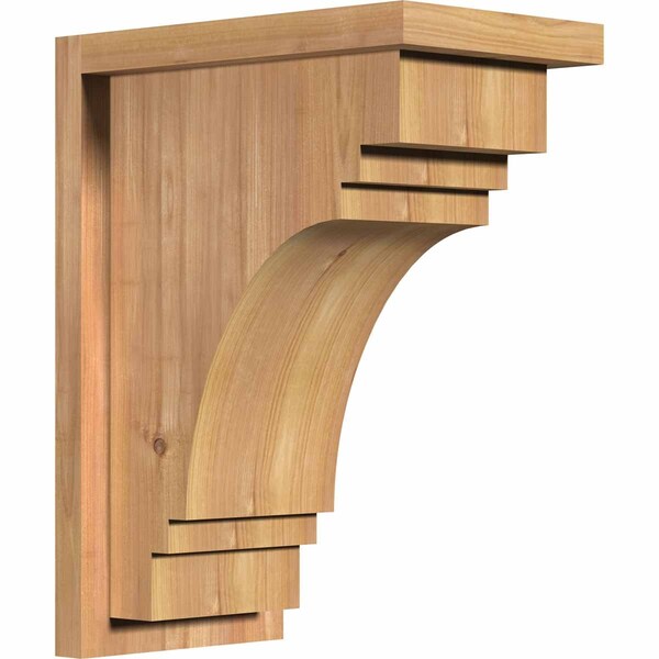 Ekena Millwork Pescadero Smooth Corbel w/Backplate, Western Red Cedar, 7 1/2"W x 12"D x 16"H COR08X12X16PEC01SWR - main